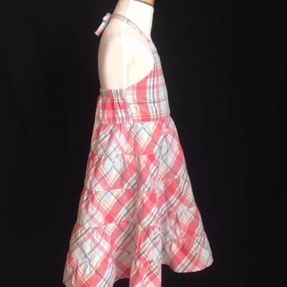 Gymboree TROPICAL GARDEN plaid halter dress 5 8 - Picture 2 of 3
